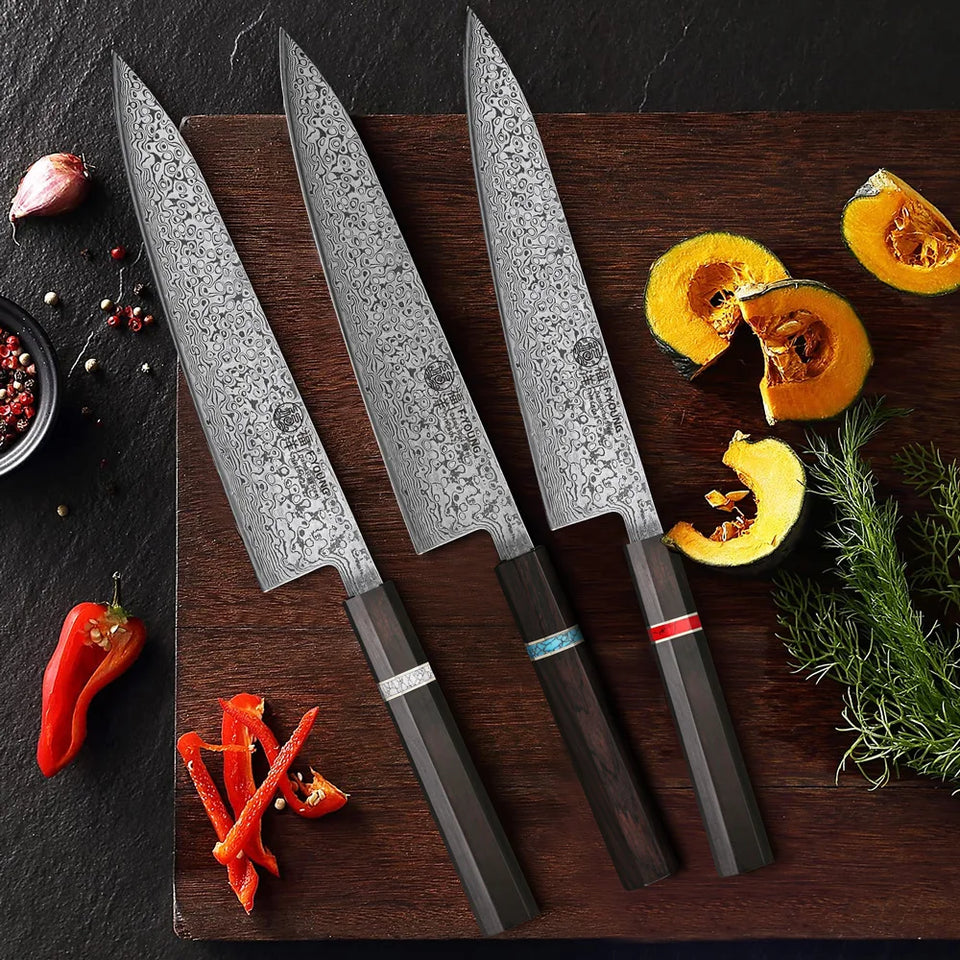 Gyuto Fujiwara Young® couteau de chef en acier Damas